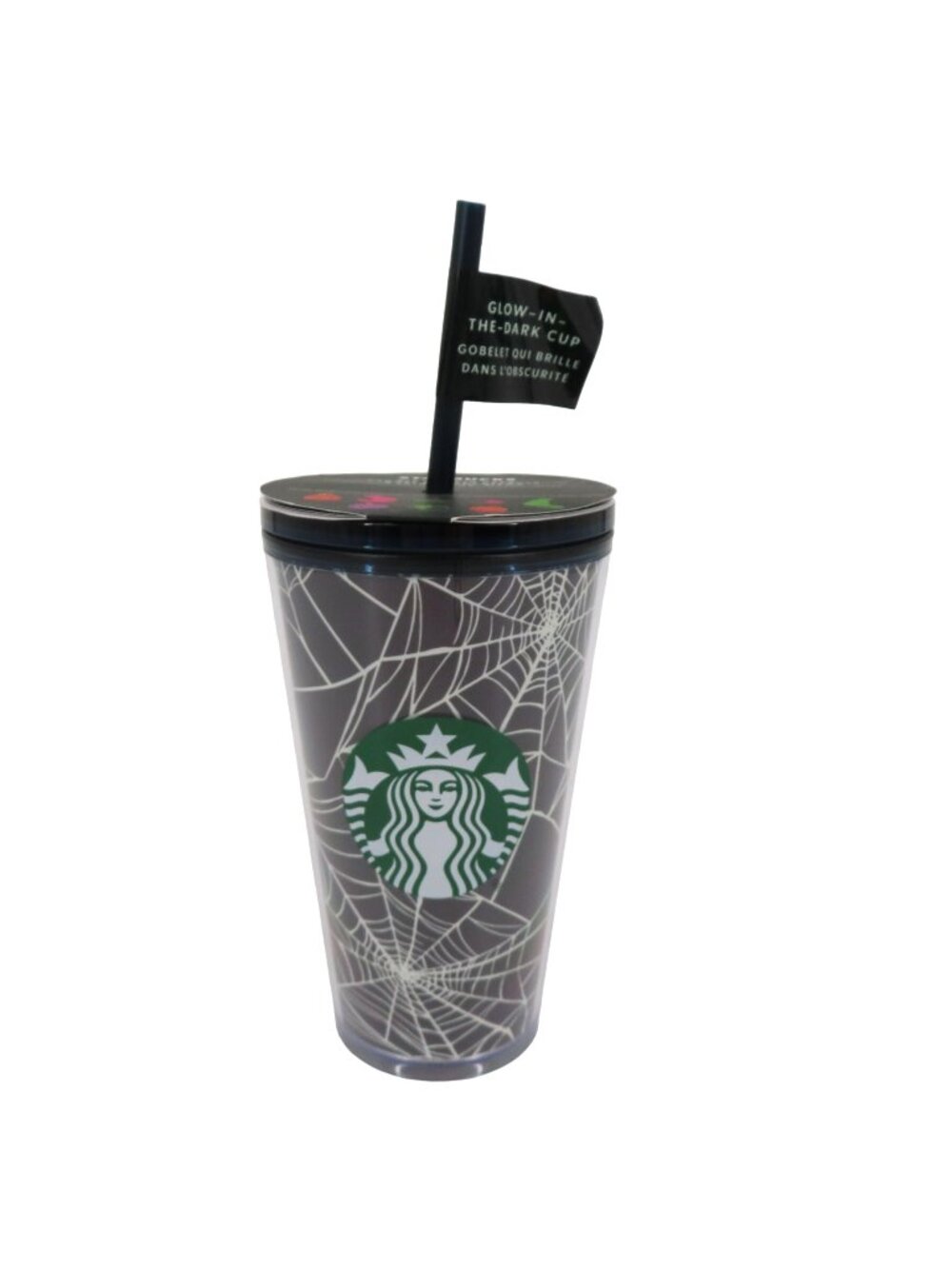 Starbucks 2021 Glow In The Dark Spiderweb Tumbler 16 Oz Halloween Spooky NEW